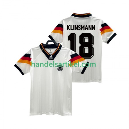 Deutschland KLINSMANN 18 1992 Retro Heim Trikotsatz Kurzarm
